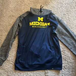 Fanatics Navy and Gray Michigan Hoodie